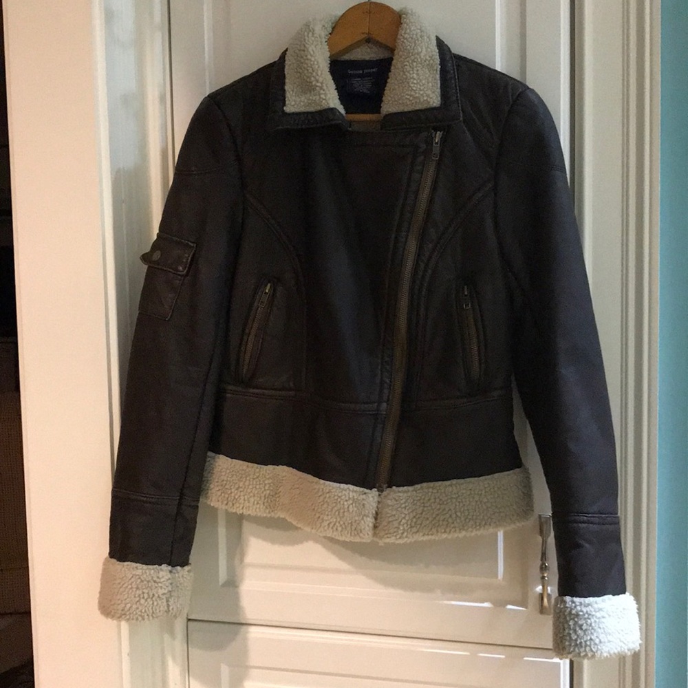 Boston Proper Ladies Leather Jacket Size S